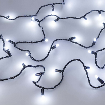 Arlight Светодиодная гирлянда ARD-STRING-CLASSIC-1000-BLACK-100LED-MILK-PULSE White (230V, 7W) (Ardecoled, IP65) 031652