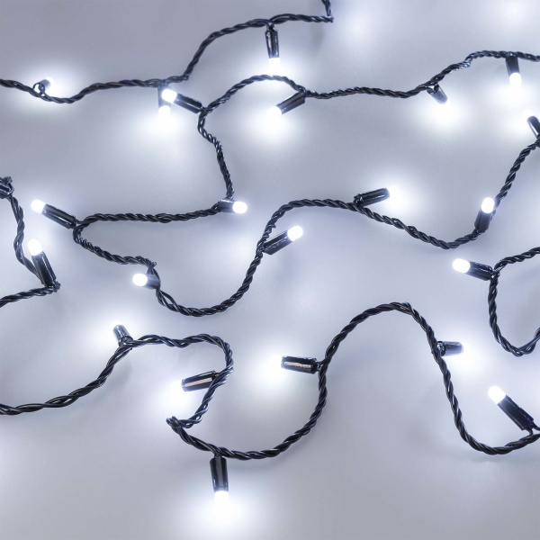 Arlight Светодиодная гирлянда ARD-STRING-CLASSIC-1000-BLACK-100LED-MILK-PULSE White (230V, 7W) (Ardecoled, IP65) 031652