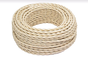 BIRONI Песочное золото матовый Витой провод 3*0,75 20м B1-432-719-20