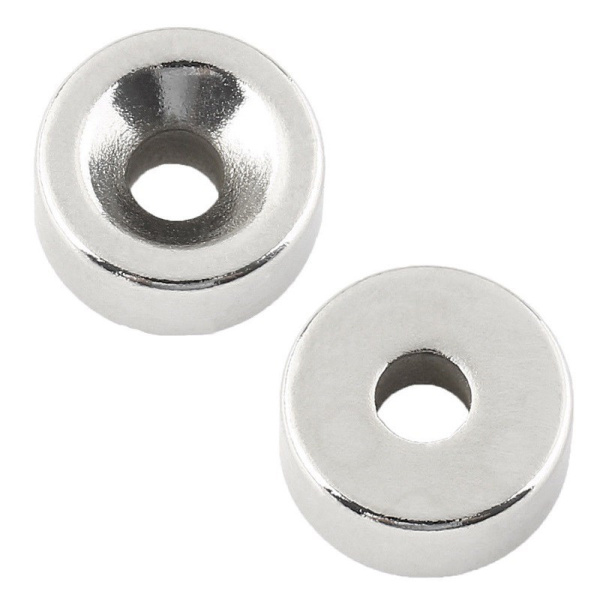 Неодимовый магнитный диск 20х5 мм с зенковкой 10х4,5 мм (упаковка 2 шт.) Rexant 72-3603