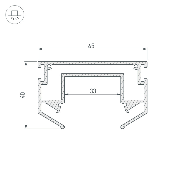 Купить Arlight Профиль-держатель LGD-STRETCH-4TR-2000 (Алюминий) 033090