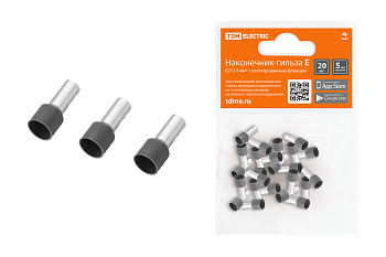 TDM Наконечник-гильза Е6012 6мм2 с изолированным фланцем (20шт) SQ0568-0043