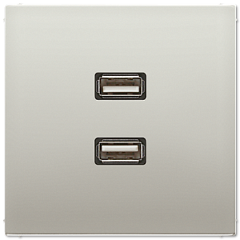 JUNG Мультимедиа разъём, нержавеющая сталь MAES1153