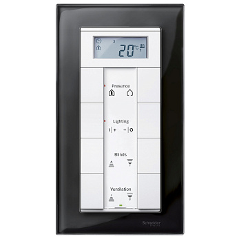 SE Merten SM M-Elegance Стекло Черное кальцит Рамка 2-ая без перегородки MTN404803