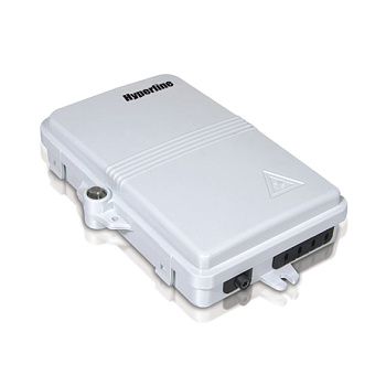 Hyperline FO-WBI-4A-GY Бокс оптический настенный, 4 порта (SC, duplex LC), без пигтейлов и проходных адаптеров, IP65, 186 х 116 х 40 мм, серый 358584