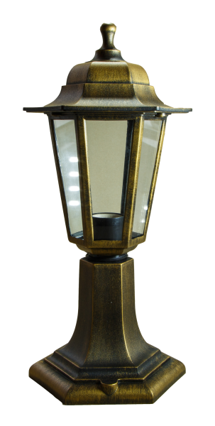 Italmac Светильник садово-парковый шестигранный на стойке 60вт, Е27, бронза, IP44 прозрачное стекло, корпус - полипропилен,  габариты 400*180 мм Nobile 60 06 19