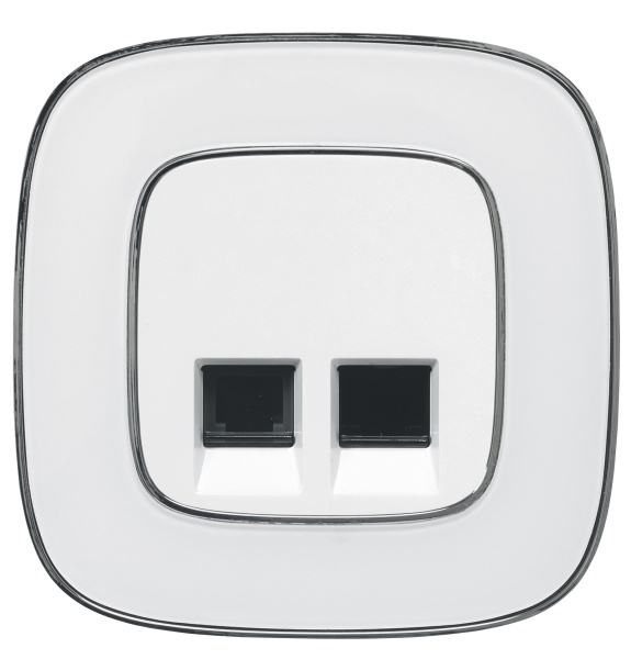 Купить Legrand Valena ALLURE Сл.кость Накладка розетки комп 2-ой/ТЛФ+комп 755426