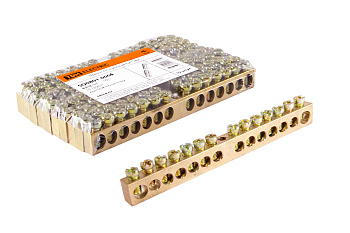 TDM Шина "N" нулевая 8х12мм 14/1 (14групп/крепеж по центру) SQ0801-0006