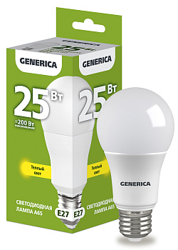 IEK GENERICA Лампа LED A65 груша 25Вт 230В 3000К E27 LL-A65-25-230-30-E27-G