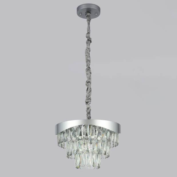 Купить Ambrella Подвесная люстра с хрусталем TR5080 SL/CL серебро/прозрачный E14/6 max 40W D400*1070