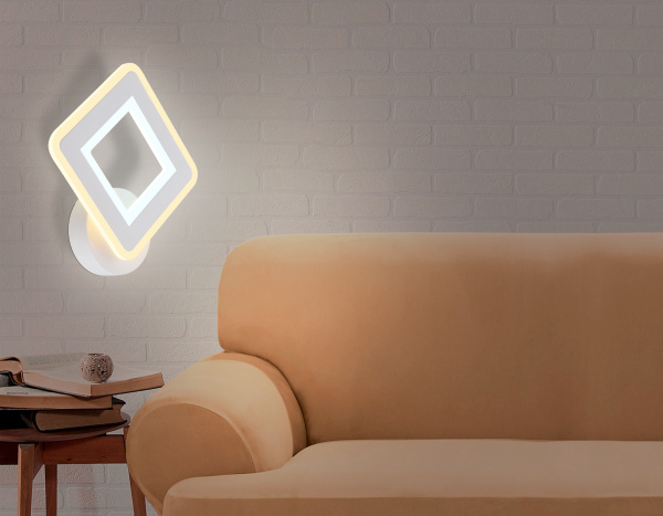 Купить Ambrella Настенный светодиодный светильник FA871 WH белый 11W 220*250*50