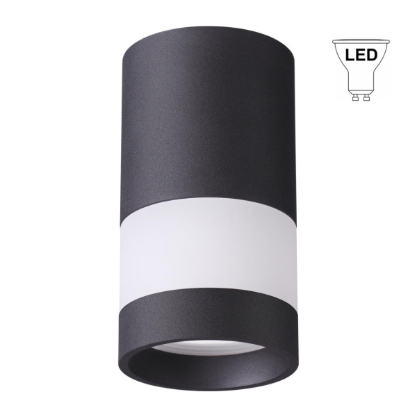 Novotech 370680 NT19 000 черный Светильник накладной IP20 GU10 9W 220-240V ELINА