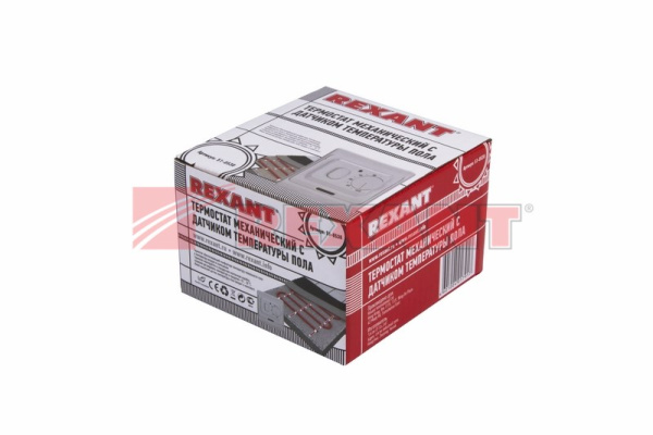 Купить Терморегулятор механический с датчиком температуры пола и воздуха (3680Вт) Rexant 51-0530