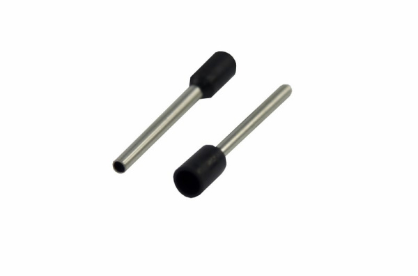 Наконечник штыревой втулочный изолированный F-18мм 1.5мм² (НШВи 1.5-18) черный Rexant 08-1816