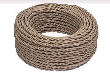 BIRONI Капучино матовый Витой провод 3*0,75 10м B1-432-716-10