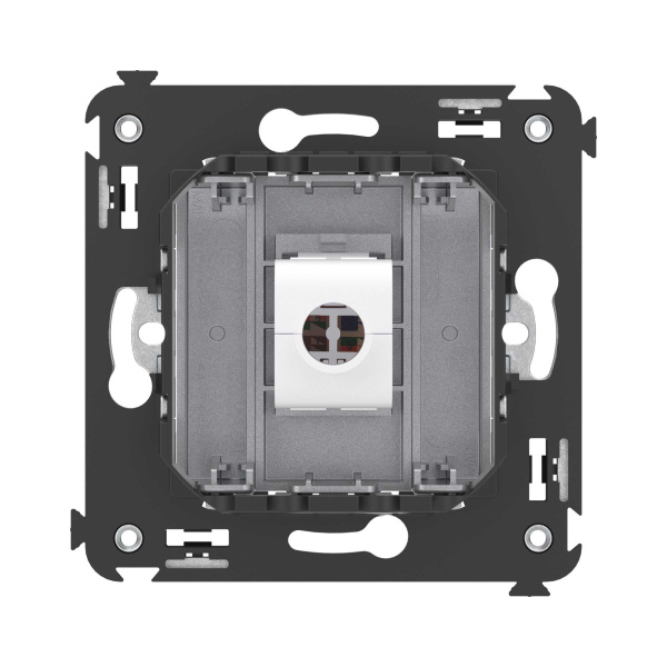 Купить DKC Компьютерная розетка RJ-45 без шторки в стену, кат.5е одинарная, "Avanti", "Закаленная сталь"