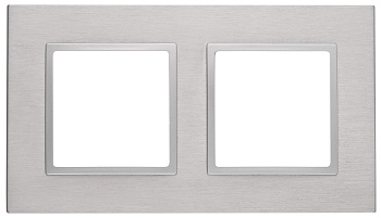 ЭРА 14-5202-03 Elegance Алюминий/алюм Металл Рамка 2-ая