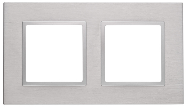 ЭРА 14-5202-03 Elegance Алюминий/алюм Металл Рамка 2-ая