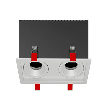 Varton Рамка для модульного светильника FLEX 50 12 двойная встраиваемая 110х220х130мм RAL9010 поворотная V1-R0-00435-10013-2000000