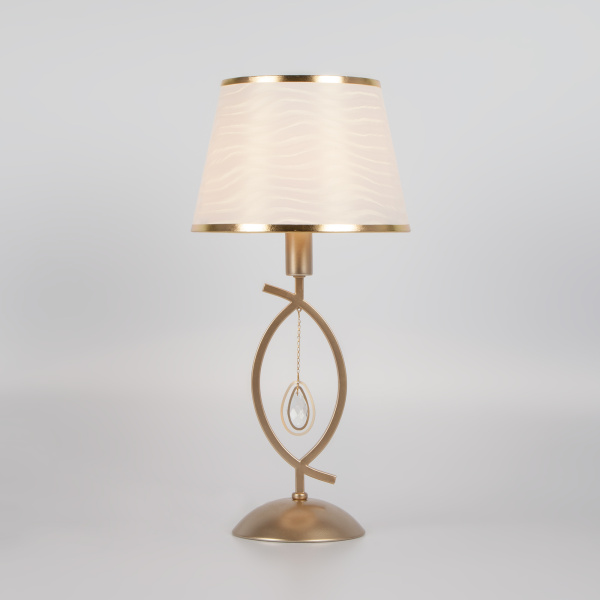 Eurosvet Настольная лампа с абажуром 01066/1 перламутровое золото a044189