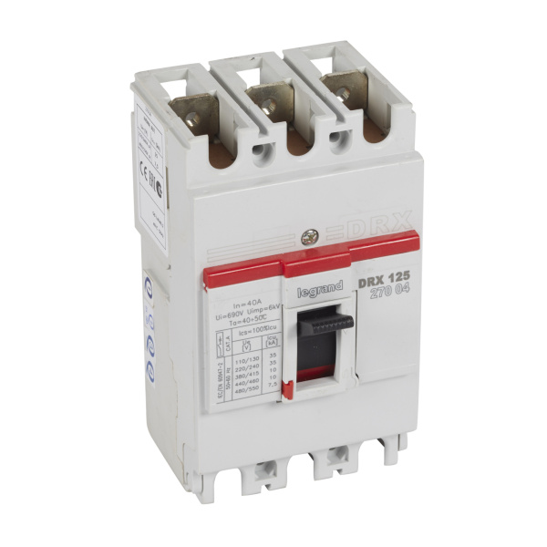 Legrand DRX125 термомагнитный 40A 3П 10KA 027004