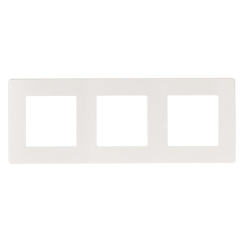 ЭРА Рамка для розеток и выключателей Серия 12 12-5103-01 на 3 поста, Сатин, белый