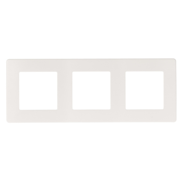 ЭРА Рамка для розеток и выключателей Серия 12 12-5103-01 на 3 поста, Сатин, белый
