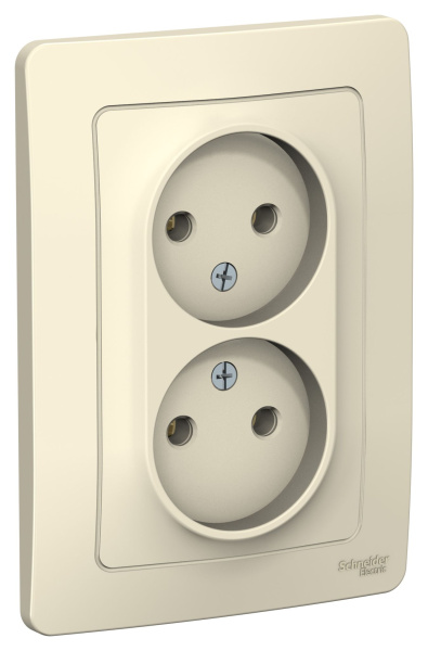 Купить Systeme Electric Blanca внутр Молочная Розетка 2-ая б/з без шторок, 16А, 250В
