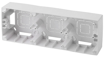 ЭРА 12-6103-01 Белый Коробка наклад. монтажа 3 поста, 12