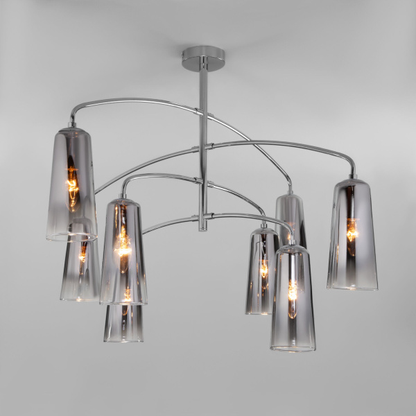 Купить Eurosvet Потолочная люстра со стеклянными плафонами 70137/8 хром a057696