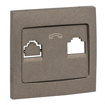 EKF PROxima Валенсия лицевая панель розетки Phone 1-местная графит