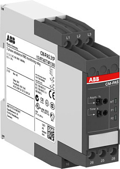 ABB Реле контроля CM-PVS.81P без контр нуля, Umin/Umax=3x200-400ВAC, обрыв, чередование, tрег =0-30с, 2ПК, пруж.клеммы 1SVR740794R2300