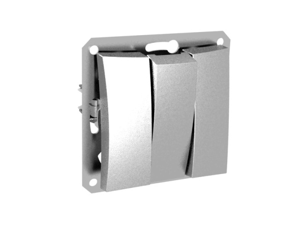 SE Дуэт Серебро Выключатель 3-клавишный (сх.3) WDE000331