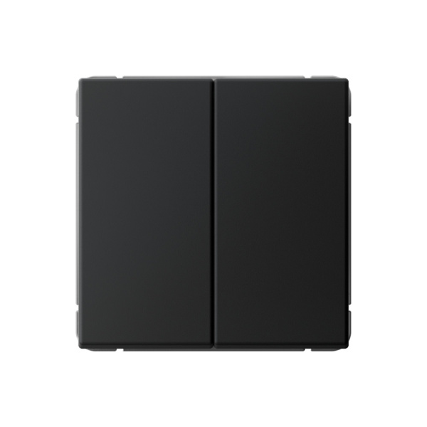 Systeme Electric ArtGallery Карбон Выключатель 2-клавишный кнопочный, сх.2, 10А, механизм