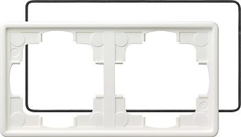 Gira S-Color Белая Рамка 2-ая с уплотнительной вставкой 025240