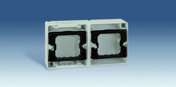 Simon 44 Aqua Серая Коробка 2-ая, горизонтальная 4400761-035