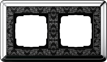 Gira ClassiX Art Хром/Черный Рамка 2-ая 0212682