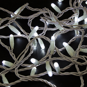 NEON-NIGHT Гирлянда Нить 10м, постоянное свечение, белый ПВХ, 230В, цвет: Белый 305-165