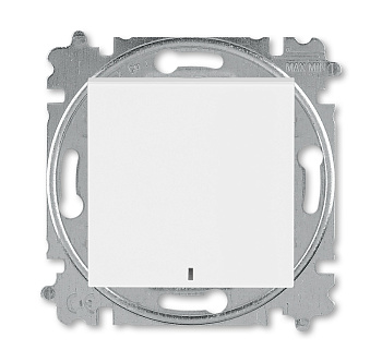 ABB EPJ Levit белый / ледяной Выключатель кнопочный 1-кл, с подсветкой 2CHH599147A6001