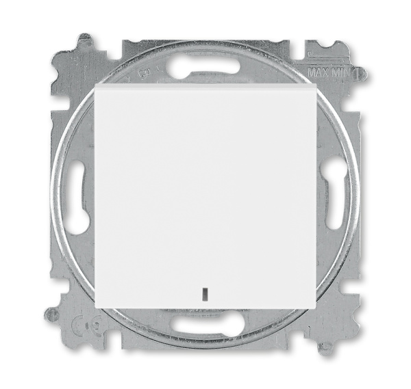 ABB EPJ Levit белый / ледяной Выключатель кнопочный 1-кл, с подсветкой 2CHH599147A6001