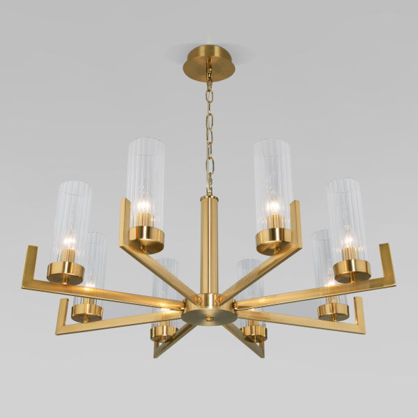 Купить Eurosvet Подвесная люстра со стеклянными плафонами 60133/8 латунь a057759