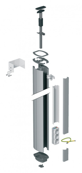SE OptiLine 45 Стойка 2-сторонняя распорная 3,50-4,00м анодированное покрытие ISM20110