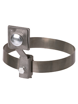 TDM Держатель хомут Ø10-100 мм нержавеющая сталь, с выносом для прута Ø6-10 мм, стальной зажим SQ2402-3180