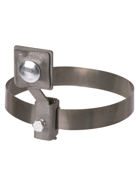 TDM Держатель хомут Ø10-100 мм нержавеющая сталь, с выносом для прута Ø6-10 мм, стальной зажим SQ2402-3180