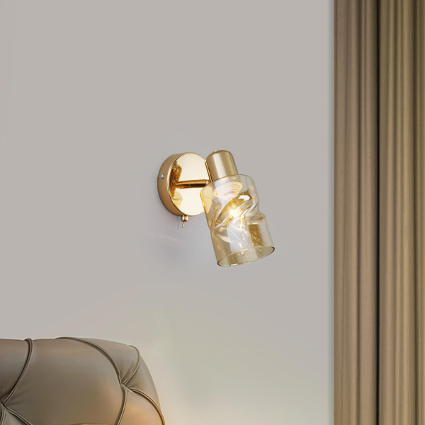 Купить Eurosvet Настенный светильник с поворотным плафоном 20120/1 золото a057768