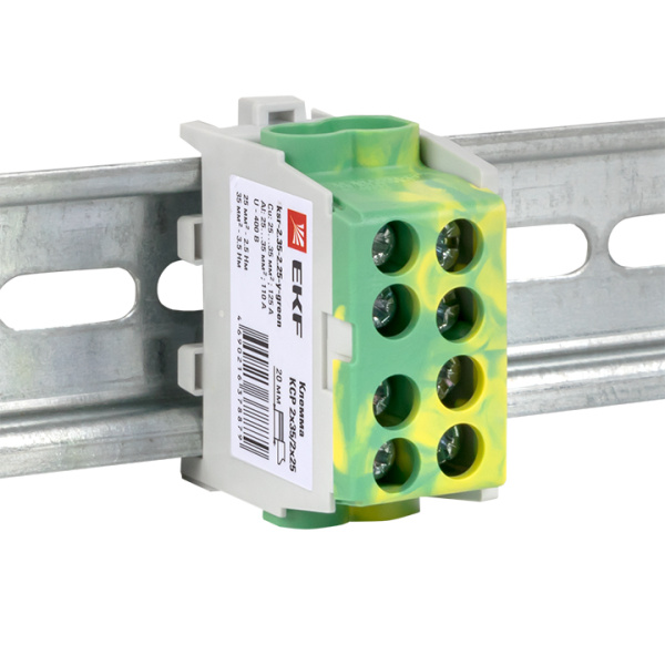 Купить EKF PROxima Клемма распределительная КСР с двойным винтом 2x35/2x25 желто-зеленая