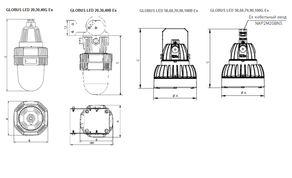 Купить GLOBUS LED 30 D120 B Ex