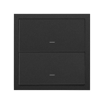 Simon 100 Черный матовый Кит 1 пост, фронт. 1 рамка + 2 клавиши выключателей 10020103-238