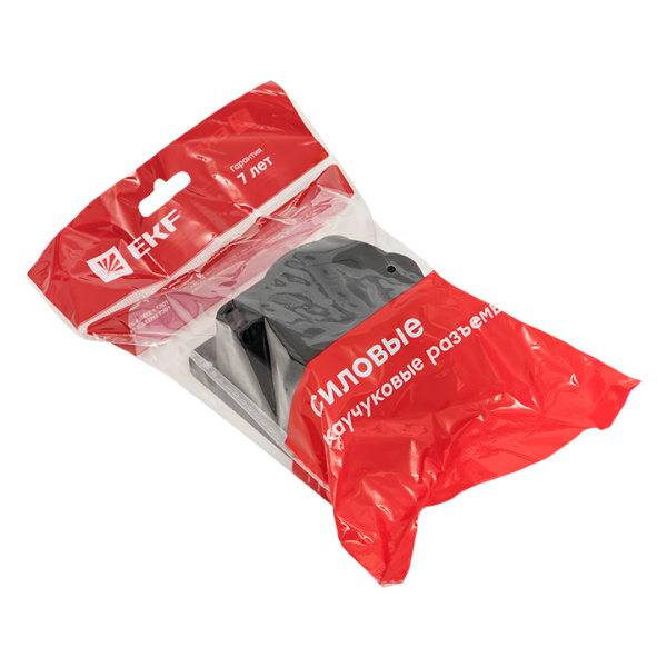 Купить EKF Basic Розетка настенная с защитной крышкой каучуковая 230В 2P+PE 16A IP44