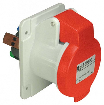 SE PratiKa Розетка скрытой установки, прямолинейная, быстрозажимное соединение, 32А 3P+E IP44 380В PKY32G434